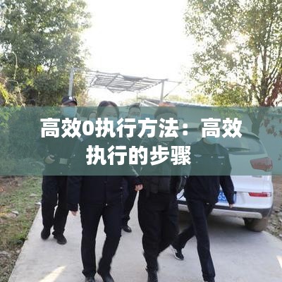 高效0執(zhí)行方法:高效執(zhí)行的步驟