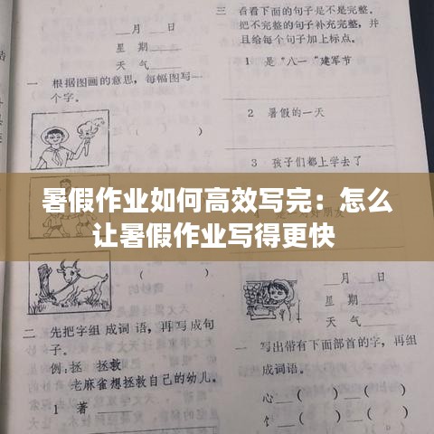 暑假作業(yè)如何高效寫完:怎么讓暑假作業(yè)寫得更快