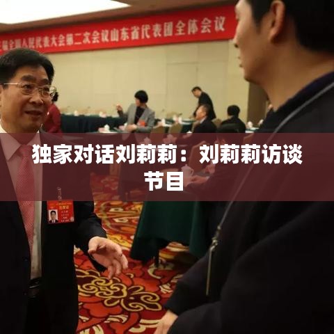 獨家對話劉莉莉:劉莉莉訪談節目