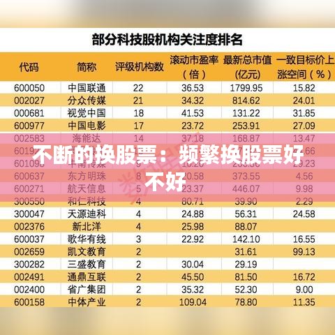 不斷的換股票:頻繁換股票好不好