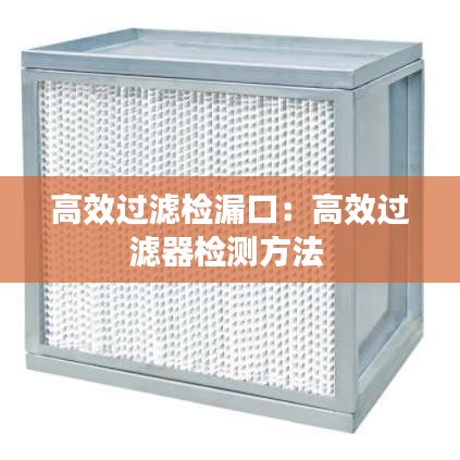 高效過濾檢漏口:高效過濾器檢測方法
