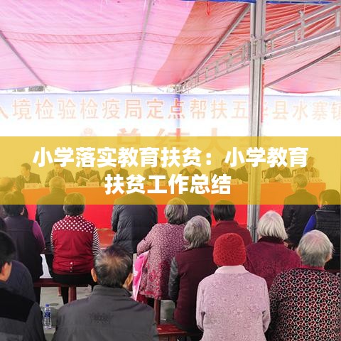 小學落實教育扶貧:小學教育扶貧工作總結