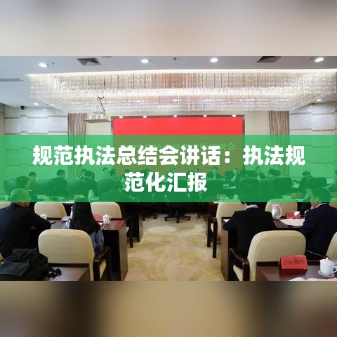 規(guī)范執(zhí)法總結(jié)會講話:執(zhí)法規(guī)范化匯報(bào)