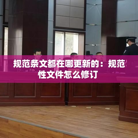 規范條文都在哪更新的:規范性文件怎么修訂