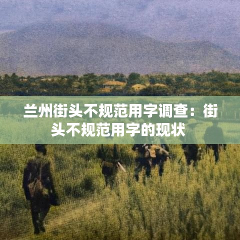 蘭州街頭不規范用字調查:街頭不規范用字的現狀
