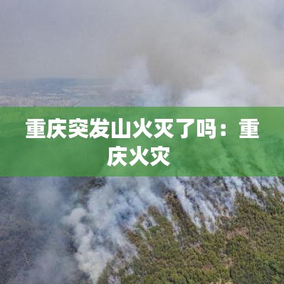 重慶突發(fā)山火滅了嗎:重慶火災(zāi)