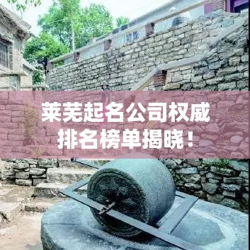 萊蕪起名公司權(quán)威排名榜單揭曉!