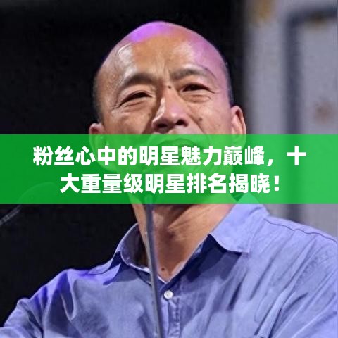 粉絲心中的明星魅力巔峰,十大重量級明星排名揭曉!