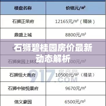 石獅碧桂園房價(jià)最新動態(tài)解析