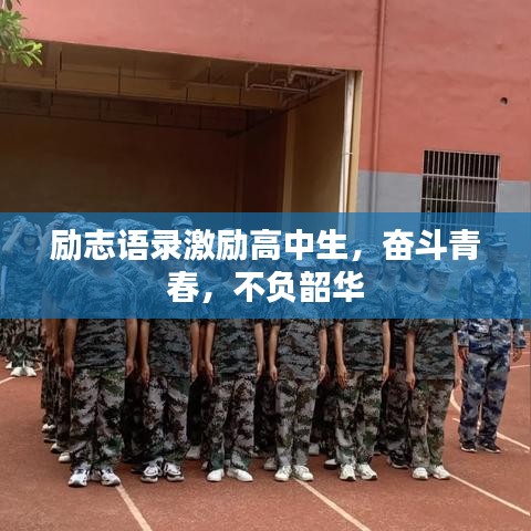 勵志語錄激勵高中生，奮斗青春，不負韶華
