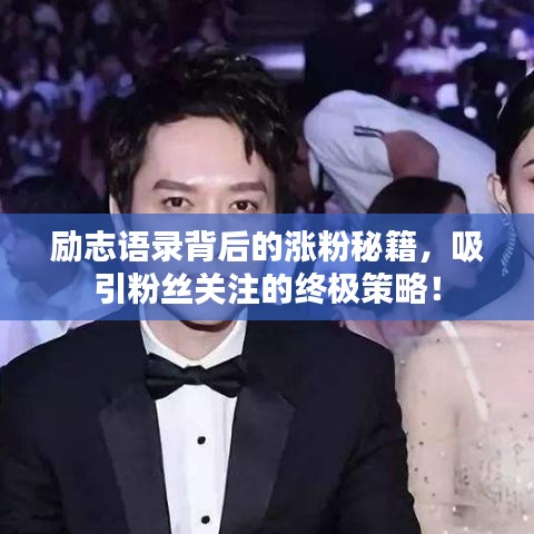 勵志語錄背后的漲粉秘籍,吸引粉絲關注的終極策略!
