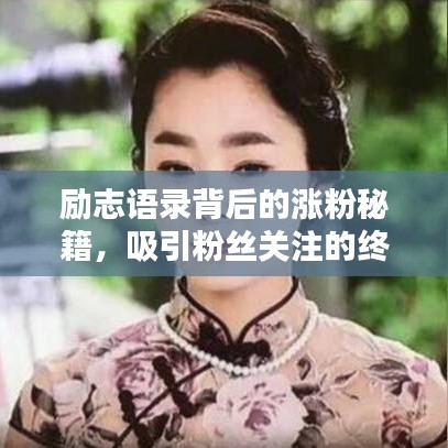 勵志語錄背后的漲粉秘籍,吸引粉絲關注的終極策略!