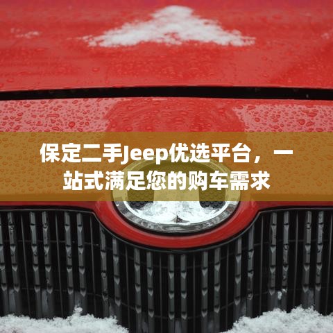 保定二手Jeep優選平臺,一站式滿足您的購車需求