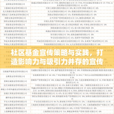 社區(qū)基金宣傳策略與實(shí)踐,打造影響力與吸引力并存的宣傳標(biāo)題