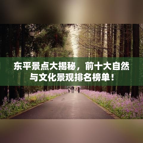 東平景點大揭秘,前十大自然與文化景觀排名榜單!