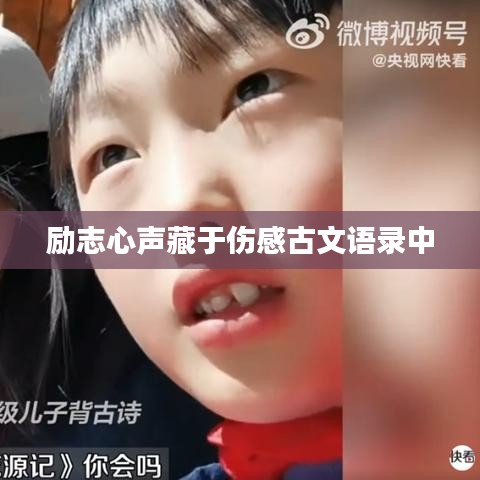 勵志心聲藏于傷感古文語錄中