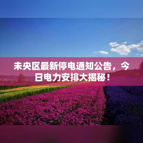 未央區(qū)最新停電通知公告,今日電力安排大揭秘!